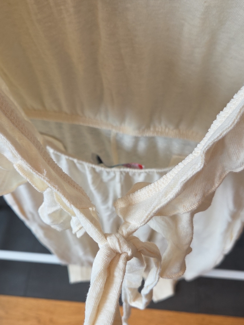Cream Ruffle Jumpsuit - Picture 5 of 7